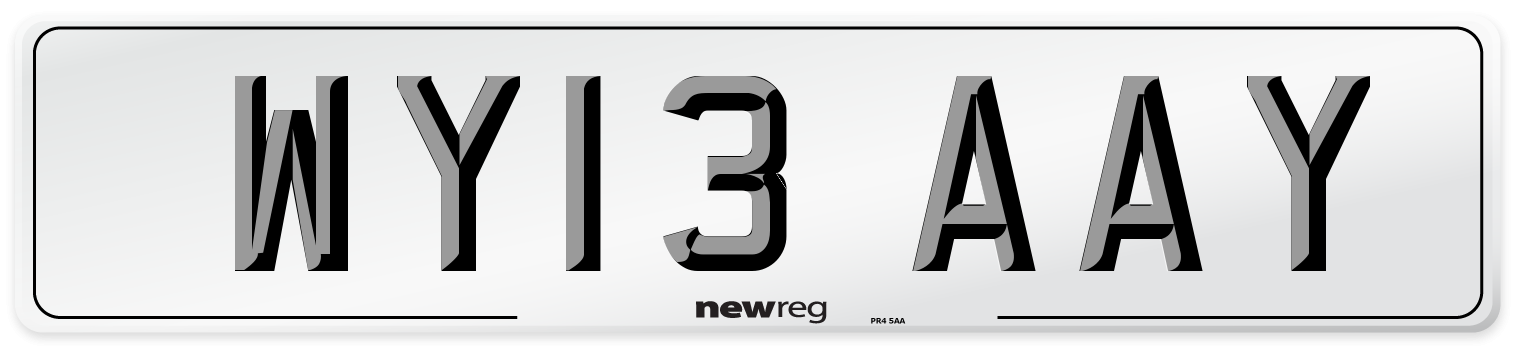 WY13 AAY Number Plate from New Reg